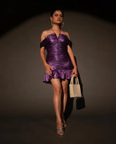 VIOLET RUCHED DRESS